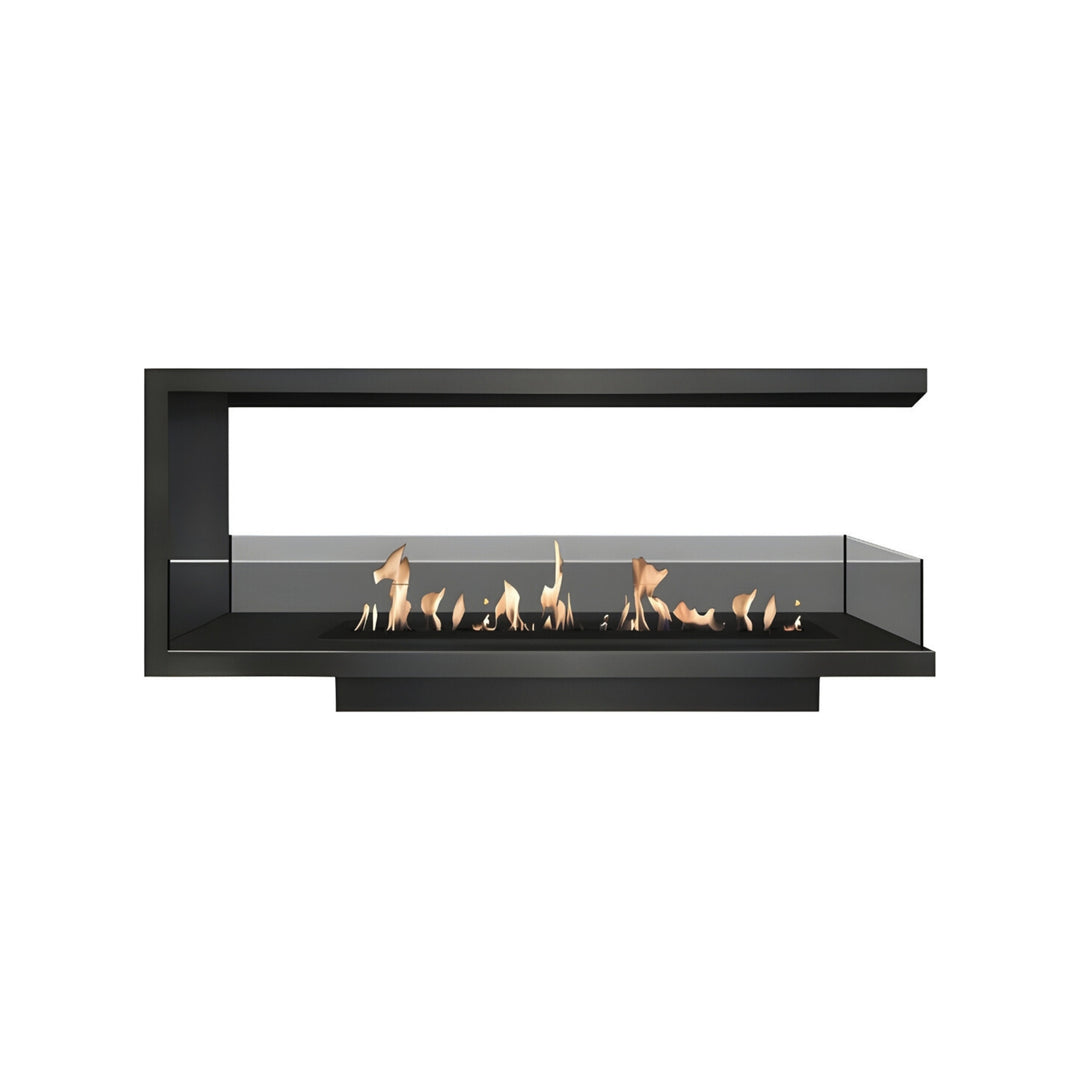 Dreiseitiger Bioethanol Einbaukamin U - SAINT 120