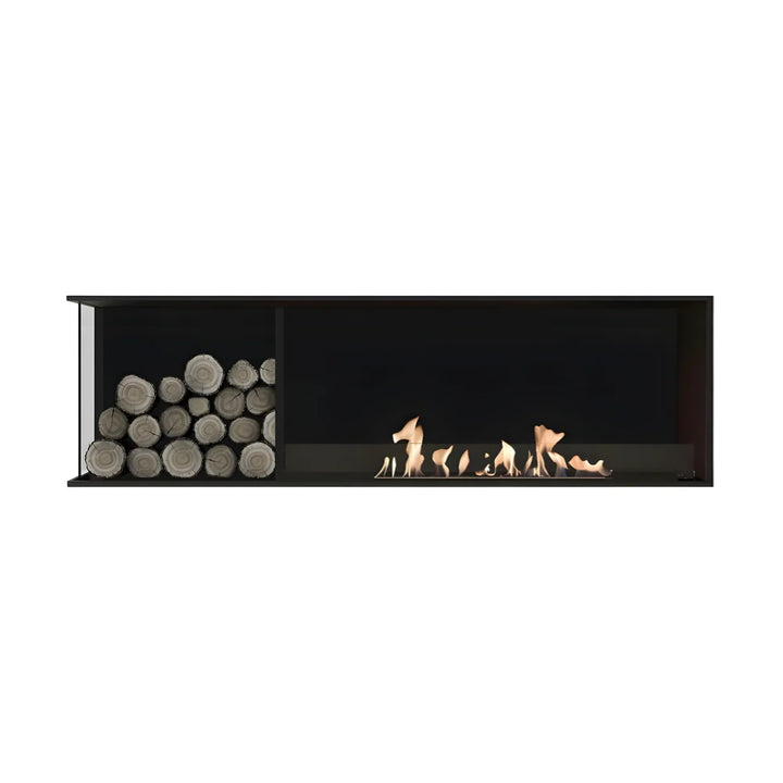 Bioethanol Eck Einbaukamin - BASE WOOD L160