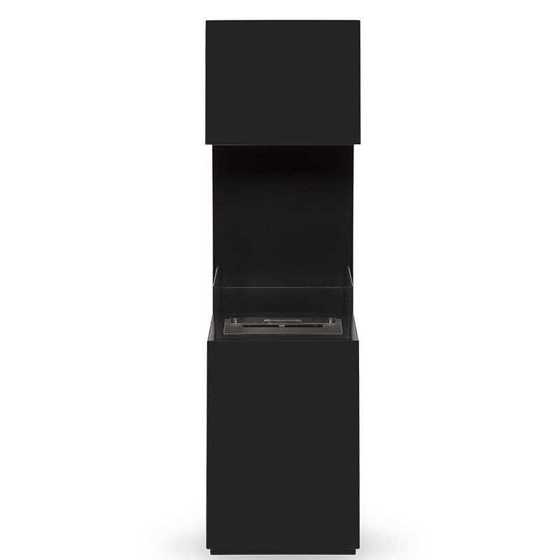 bioethanol-standkamin-bodenkamin-ethanol-libao-schwarz-dreiseitig-glas-frontal
