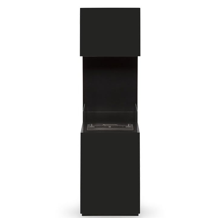 bioethanol-standkamin-bodenkamin-ethanol-libao-schwarz-dreiseitig-glas-frontal