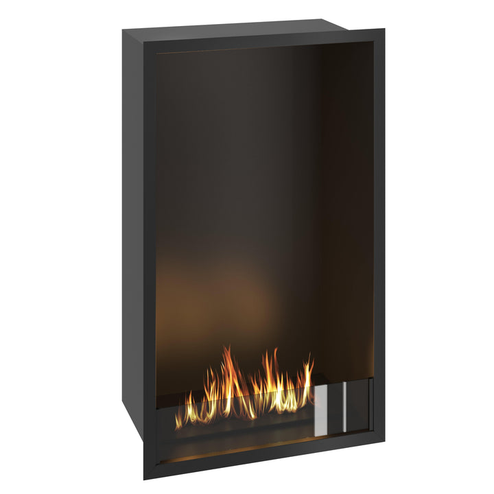 Bioethanol Einbau Kamin Einbaukamin Ofen SELECTED Vertikal 60x100x35cm von Wild Flame Seitlich