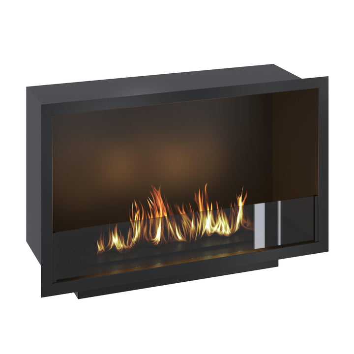 Bioethanol Einbau Kamin Ofen SELECTED 80cm Ethanol Einbaukamin von Wild Flame Seitlich