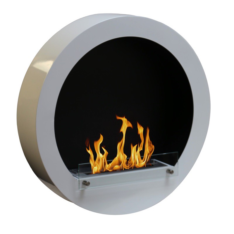 Bioethanol Wandkamin - Hublo XL Weiss